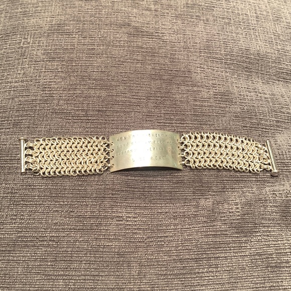 Stamped silver bracelet - Picture 1 of 2